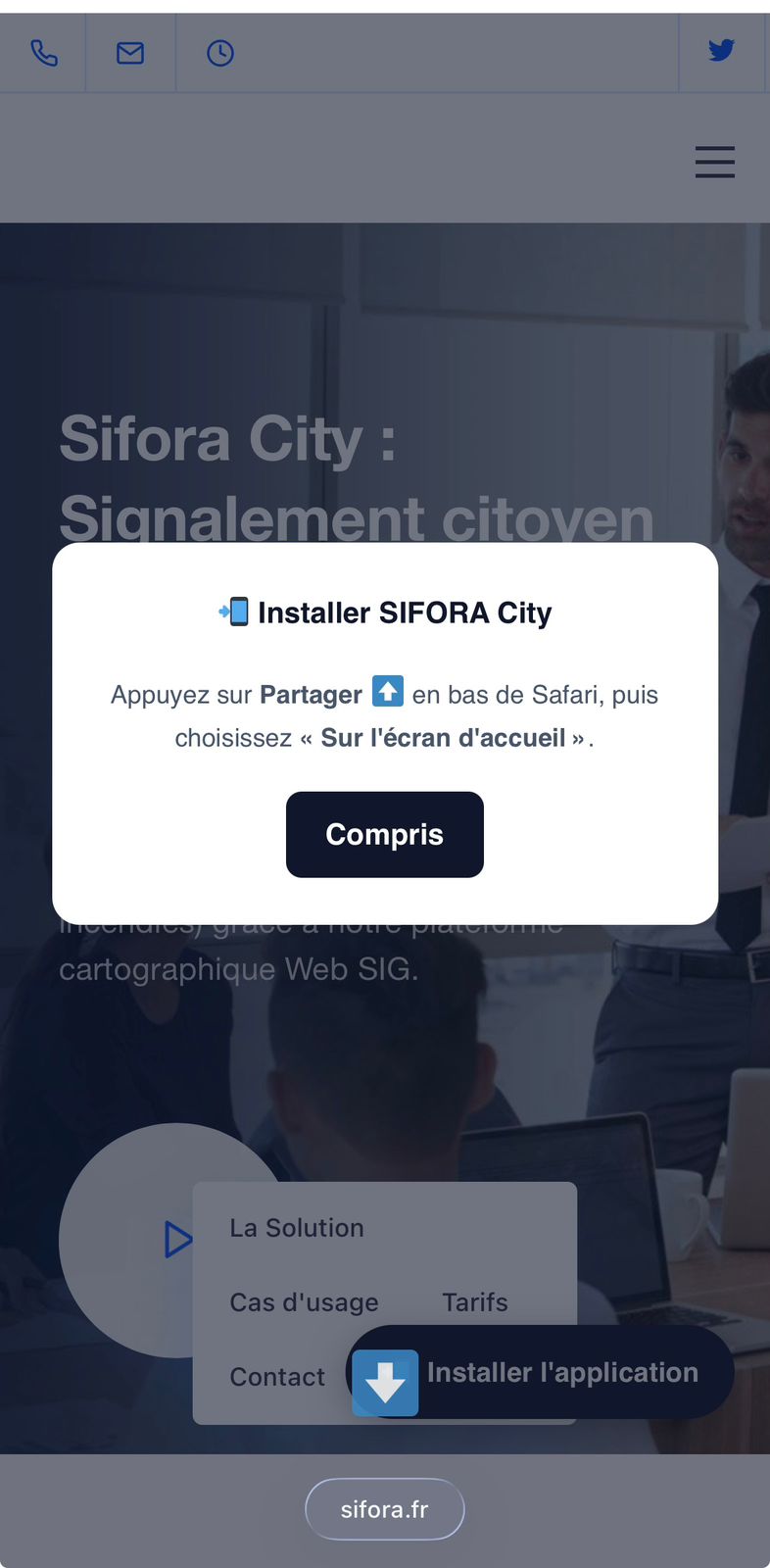 Étape 2 - Instructions d'installation iOS
